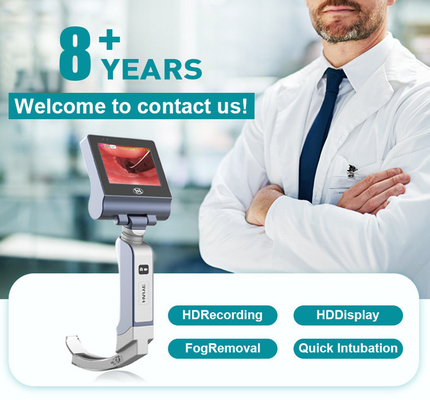 3-inch Full View CMOS Rigid Video Laryngoscope With 5 Sizes Reusable Blades