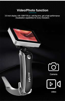 Disposable Fiber Optic Video Laryngoscope 32GB Anesthesia Electronic Endoscope