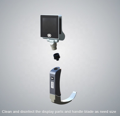 360 Degree All Sight LCD Medical Rigid Video Laryngoscope Set Rechargeable Battery