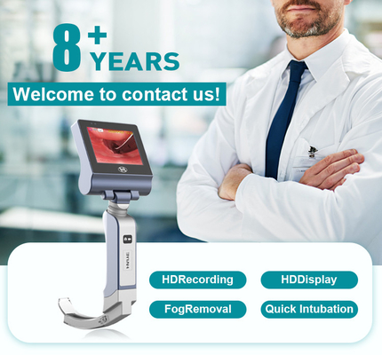 Stainless Steel Medical Video Laryngoscope 3 Inch HD Screen 32GB